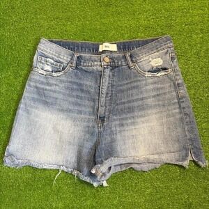 BKE High Waist Denim Shorts - Blue